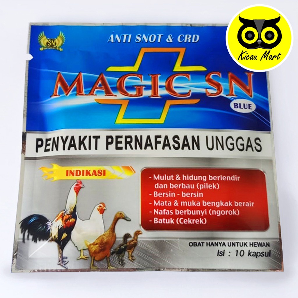 MAGIC SN BIRU OBAT ANTI SNOT &amp; CRD PERNAPASAN NGOROK AYAM JAGO UNGGAS DARA PIYIK BEBEK BURUNG MGCSN