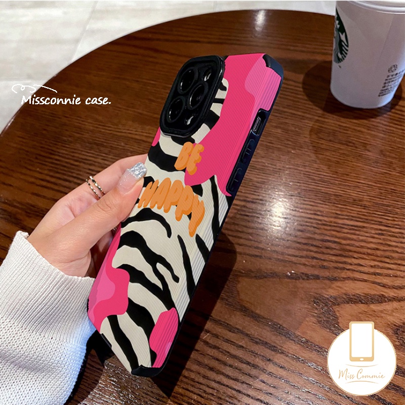 IPHONE Casing Ponsel Leopard Fashion Untuk Iphone7 8 Plus11 13 14 12 Pro Max X 7Plus XR XS Max Tekstur Kulit Mewah Motif Zebra Shockproof Silikon Lembut Tpu Cover