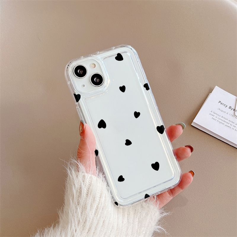 Case Hati Bercak Untuk Oppo Realme C11 C3 C1 C20 C20A C21 C21Y C25 C25S C25Y C12 C15 10 9i 8i 8Pro 6i PH 5i 5s 9i U1 Reno 8 7 Lite Narzo 30 20 30A Airbag Shockproof Cover