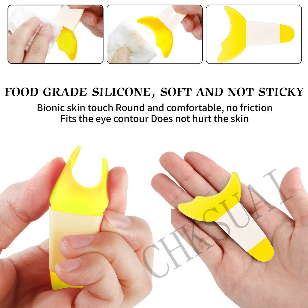 3in1 Eyelash, Eyeshadow, Eyeliner Aid Guard Tool Pads/Alat Bantu Makeup Mata Silikon Reusable/Aplikator Pelindung Bulu Mata Maskara