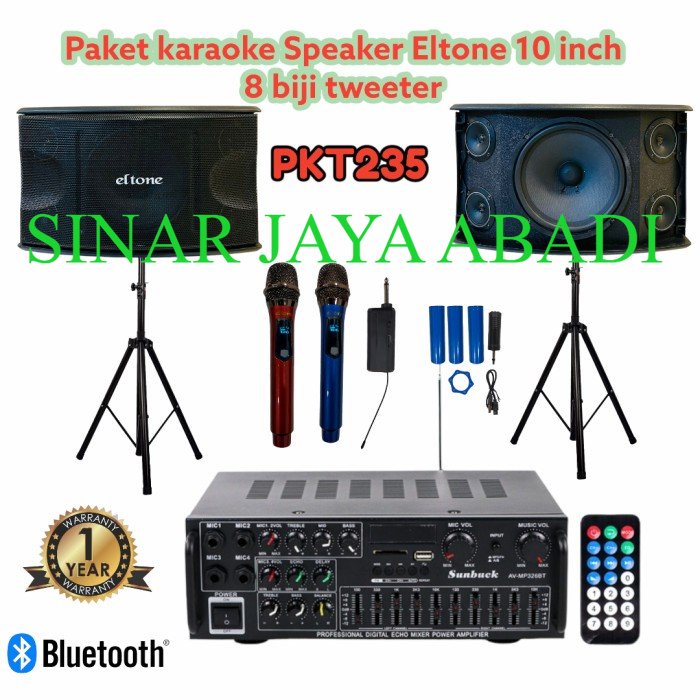 PAKET KARAOKE RUMAH ELTONE 10 INCH 450Watt ORIGINAL