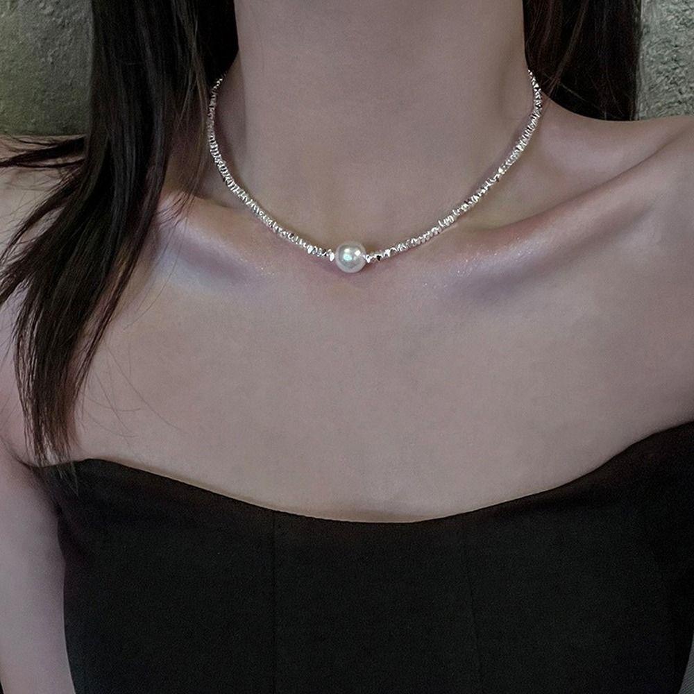 Mxbeauty Wanita Manik-Manik Kalung Manis Indah Rantai Klavikula Desain Niche Elegan Hadiah Gadis Temperamen Gadis Choker