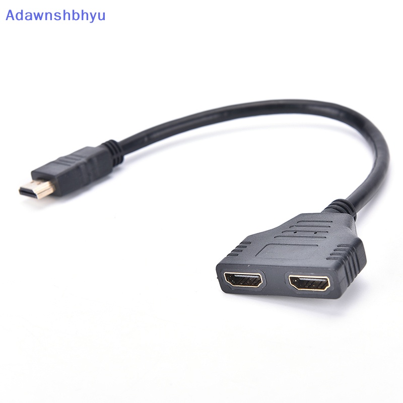 Adhyu Baru 1080P HDMI Port Male to 2female 1in2 Out Splitter Kabel Adapter Converter ID