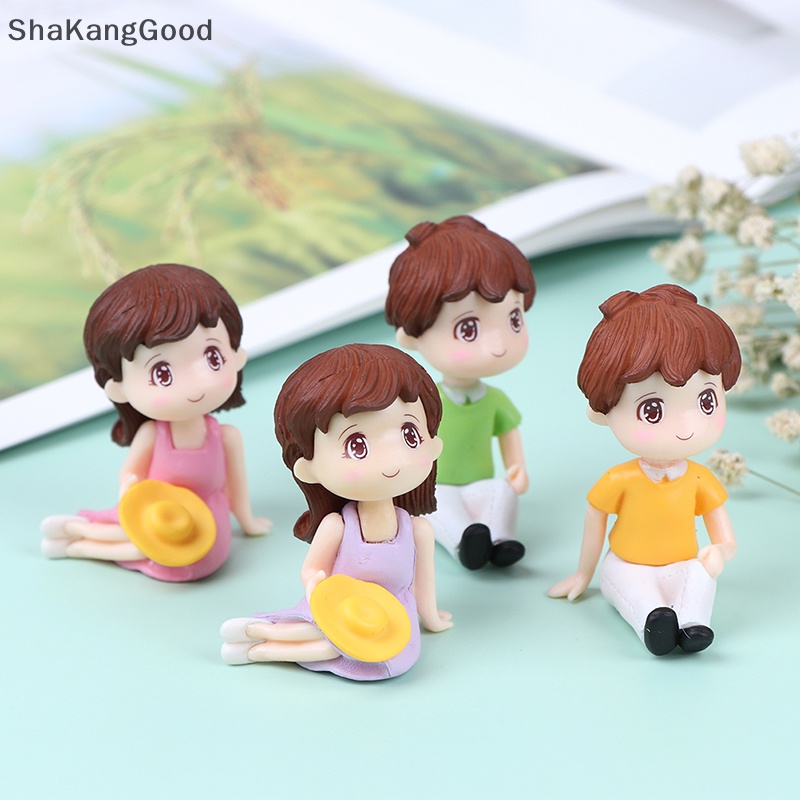 Miniatur Dekorasi Selip Pasangan Sweety Lovers Patung Taman Ornamen SKK