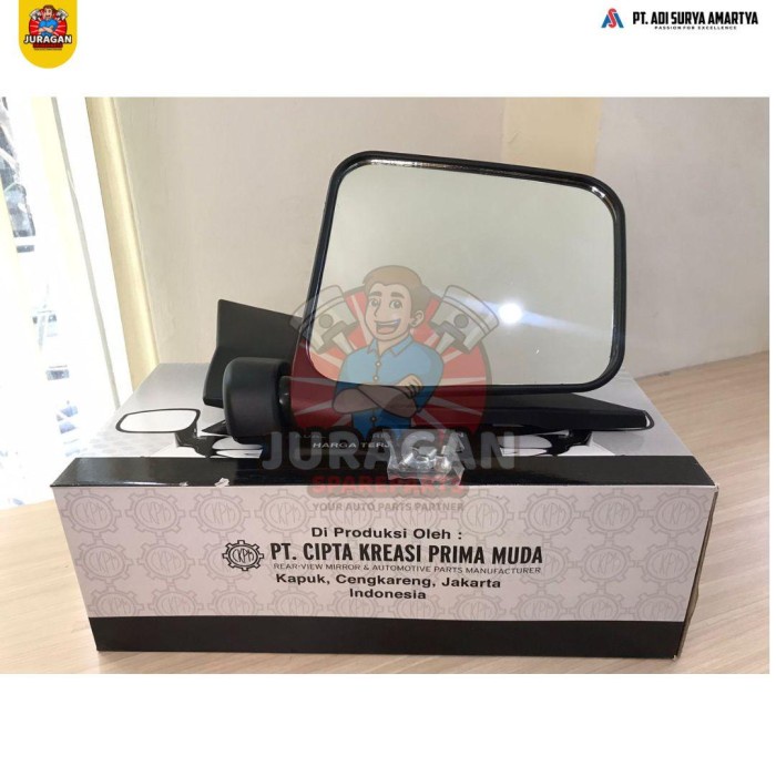 SPION MIRROR ISUZU TRAGA - KANAN/KIRI HITAM - BM EMGI 6006 / 6007 - KANAN