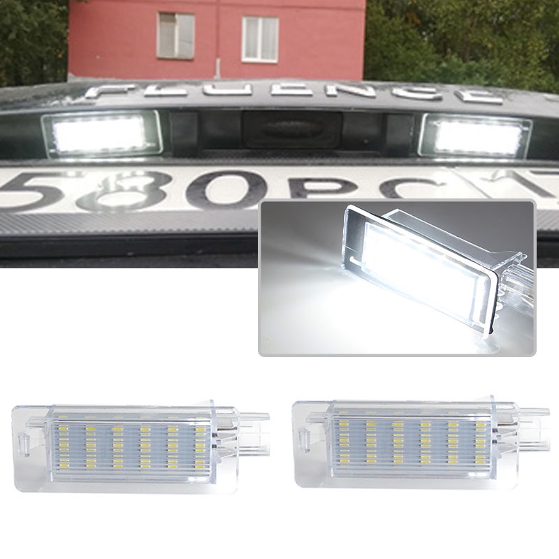 Lampu Plat Nomor LED Lampu Untuk Renault Grand Scenic2 3 Grand Modus Laguna Sport Tourer2 3 Espace 4 Lintang L70 Zoe