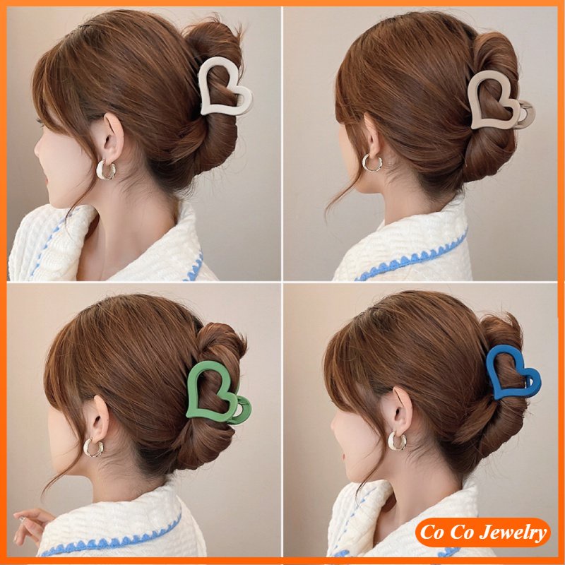 Klip Cinta Warna Wanita Musim Gugur Dan Musim Dingin Jepit Rambut Besar Korea High-end Temperamen Hiu Klip Jepit Rambut Hairpin Hairpin Di Bagian Belakang Kepala