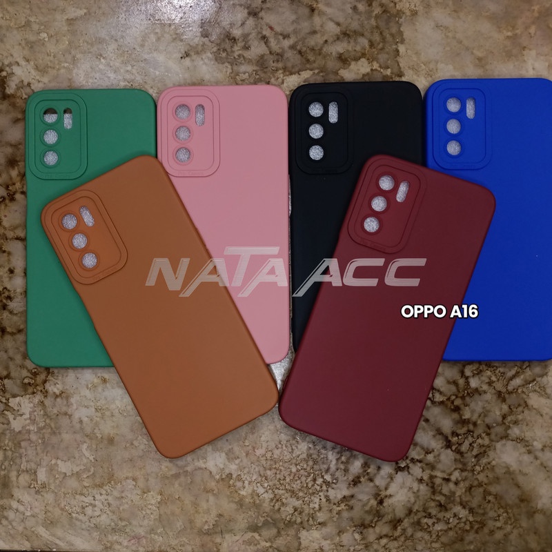 SOFTCASE MACARON OPPO A16 A16S CASE CASING SILIKON PELINDUNG CAMERA FULL COVER