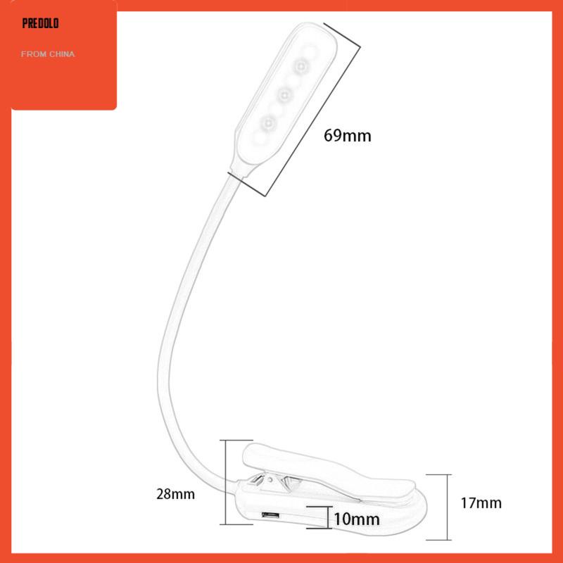 [Predolo] Lampu Jepit Clip on Peredupan Lampu Meja Fleksibel Untuk Dewasa Pembaca Komputer