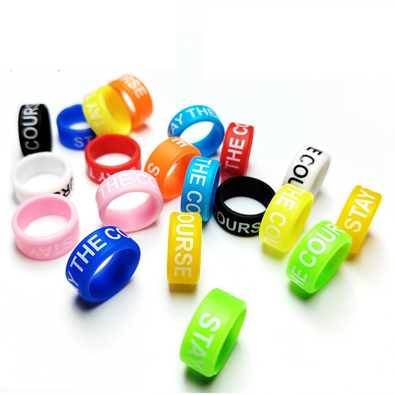 13mm/20mm Joran Grip Ring Bercahaya Lembut Anti-Slip Ring 20Pcs Batang Pegangan Cincin Lembut Hias Warna Acak