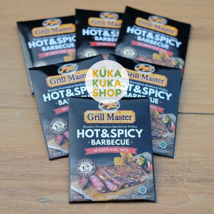 

[MS] Grill Master Hot & Spicy BBQ Bumbu Marinade / Marinasi Beef 30gr Origi