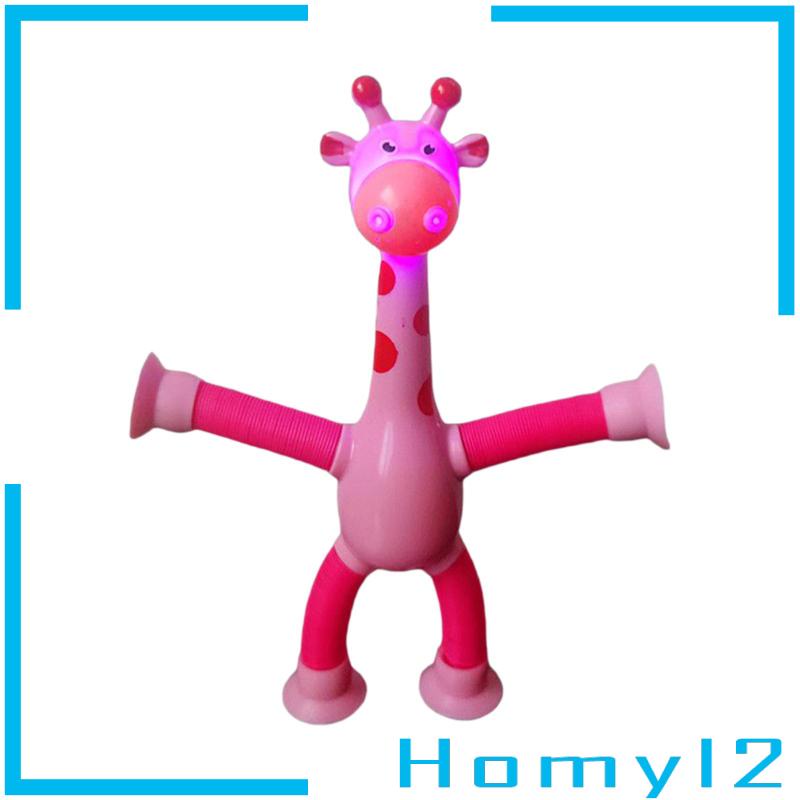 [HOMYL2] Mainan Sensory Jerapah LED Ditarik Anak Suction Cup Toys Untuk Anak Laki-Laki