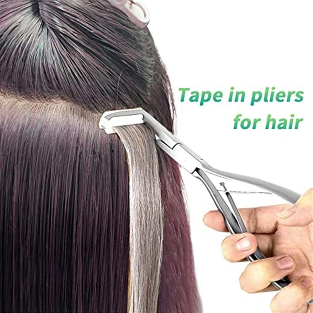 Lily Hair Extensions Plier Stainless Steel Salon Silicone Pad Jaw Rambut Ekstensi Tape