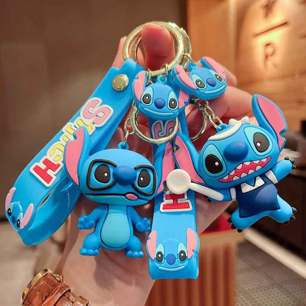 Timekey Keren Kartun Anime Figurine Gantungan Kunci Wanita Pria Anime Keyrings Untuk Handbag Ransel Anak Perempuan Pesta Ulang Tahun L8V2