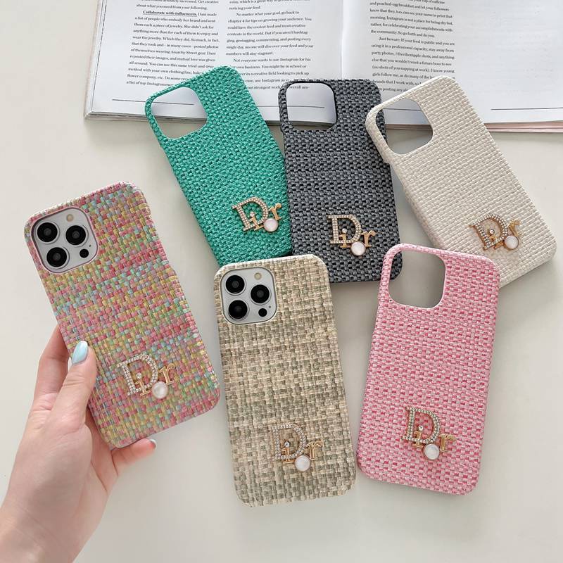 Luxury woven pattern Classical Bling Sparkly Phone Case for IPhone 11 13 12 14 PRO Max 14 Plus Phone Case for Women Girl DR