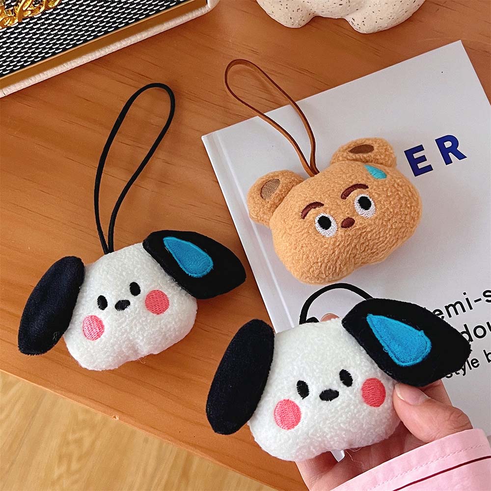Lucu Berkeringat Anjing Kartun Liontin Kartun Beruang Boneka Tas Tali Gantung Gantungan Kunci Mobil Interior Dekorasi Boneka