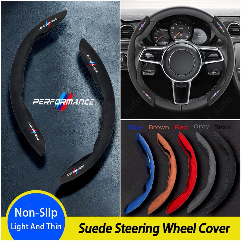 Bmw Performance Car Steering Wheel Cover Bahan Kulit Suede Untuk BMW E36 E39 E46 E88 E87 E60 E61 E90 E84 E53 E85 E83 E91 E92 E60 Aksesoris