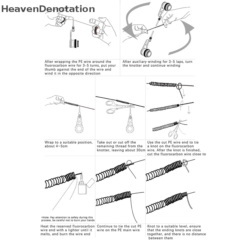 [HeavenDenotation] Aksesoris Simpul Bobbin Pancing Pancing Knotter Alat Pancing Fishing Knot Winder Machine Tackle Barang Untuk Memancing HDV