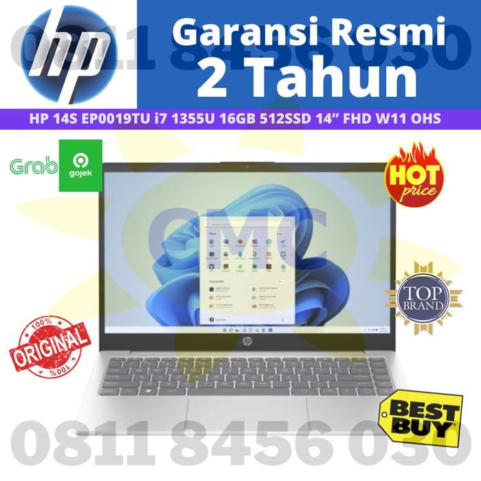 HP 14S EP0019TU I7 1355U 16GB 512SSD 14” FHD W11 OHS