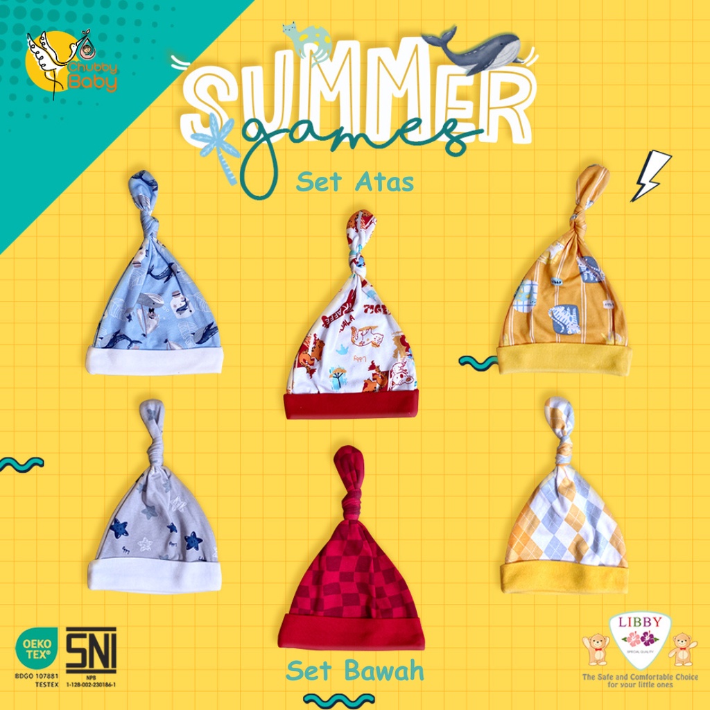 Libby - Summer Games | Topi Bayi 3pcs