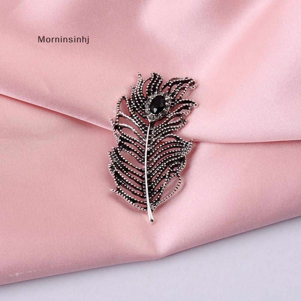 Mornin Trendy Logam Merak Peafowl Bulu Burung Bros Jas Kerah Pin Dan Bros Untuk Wanita Pria Lapel Pin Broches Broach Perhiasan id