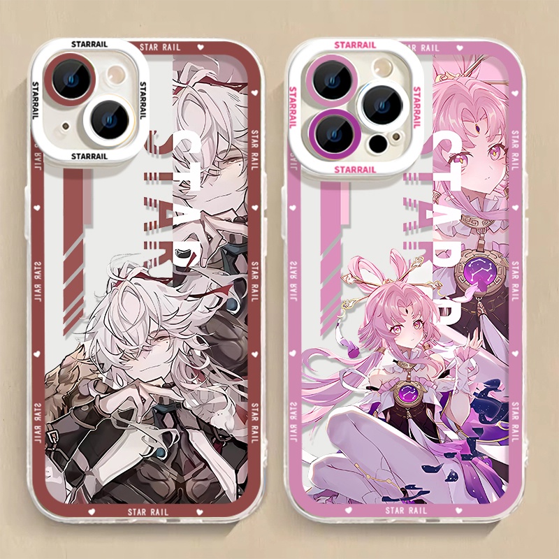 IPHONE Honkai Star Rail Himeko Fu Xuan Soft Case Kompatibel Untuk Iphone14 11 13 12 Pro Max XS XR X8 7 6S Plus Mini Jing Yuan Casing Ponsel Transparan TPU Silikon Shockproof Cover