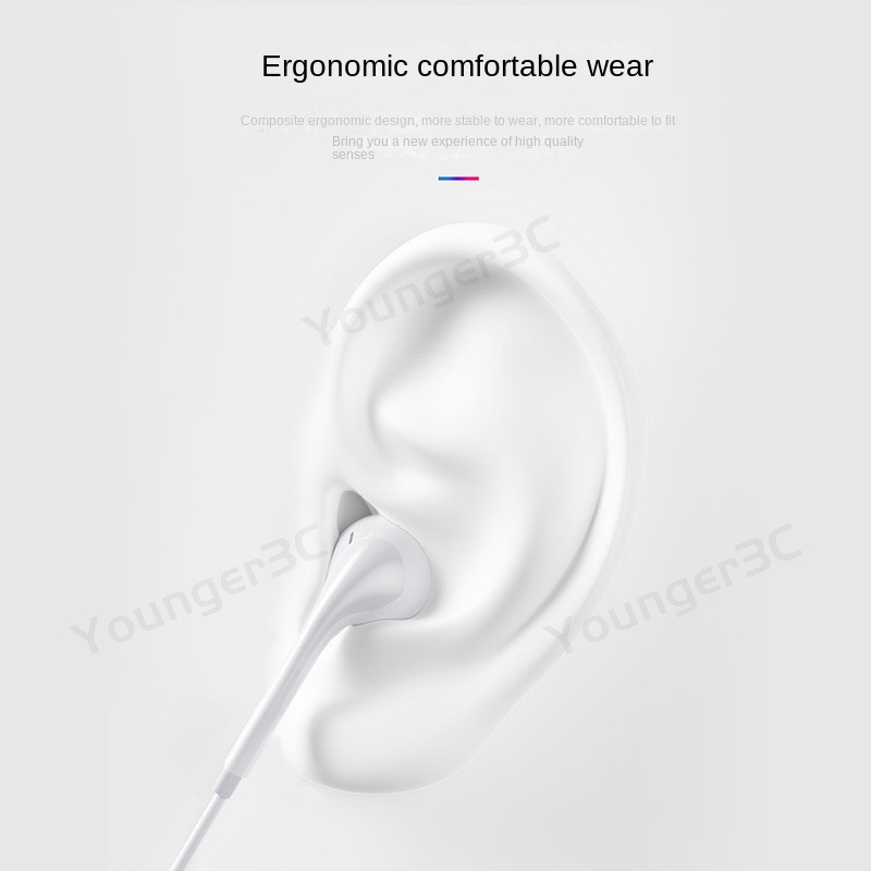 Makaron 3.5MM Kabel Earphone Panggilan Dan Musik Tuning HiFi Bass Stereo Earbud Dengan Mikrofon Di Telinga Penyumbat Telinga Headset Telepon Kabel