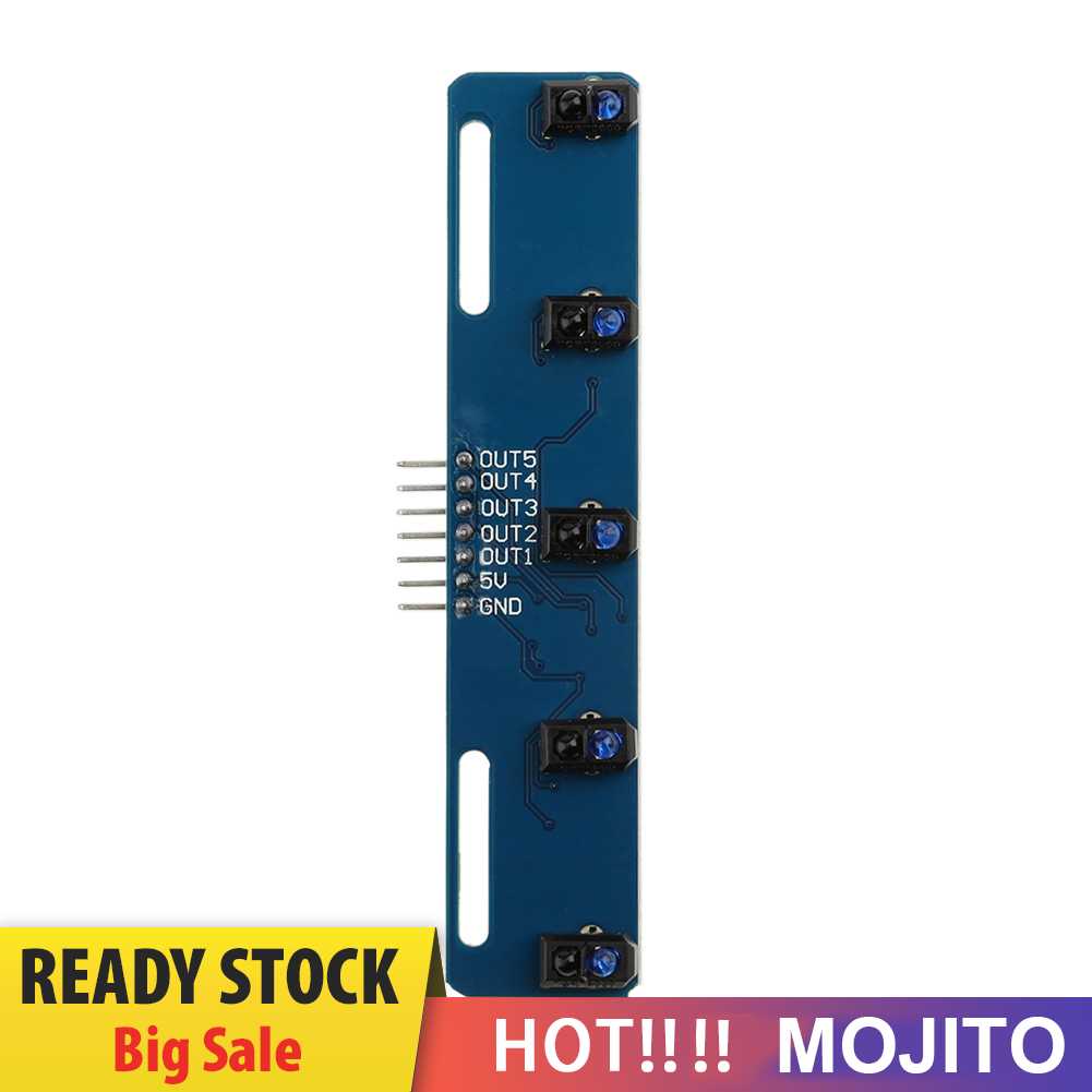 Modul Track Jalur Pembatas Switch Fotolistrik TCRT5000 IR 5channel TCRT5000