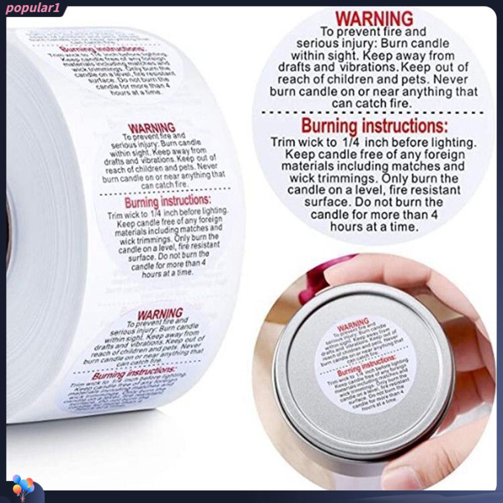 Label Peringatan Populer Self-adhesive Soy Wax Round Untuk Cetakan Wax Melt