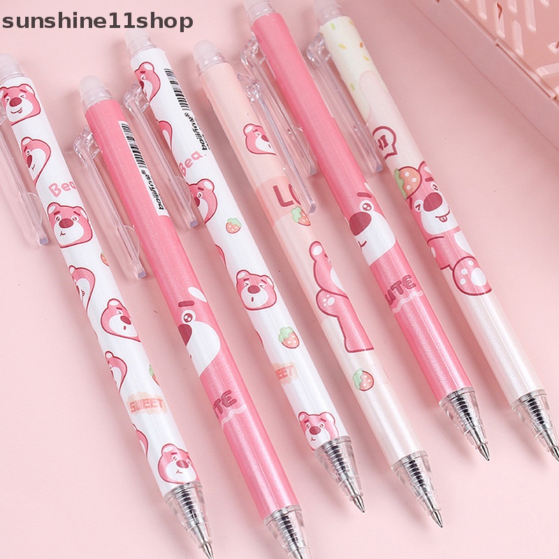 Sho Kartun Anime Press Gel Pen Set Dihapus Bolpen Tinta Hitam Biru Untuk Wrig Lucu Alat Tulis Untuk Anak Perempuan N