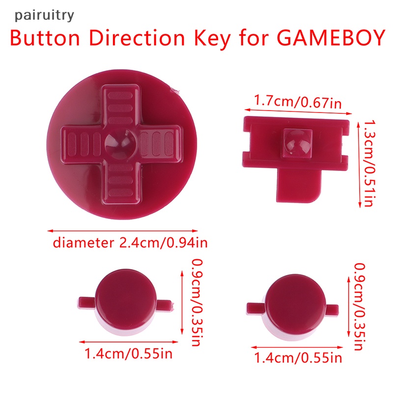 Prt Colorful Tombol Key Konsol Game AB Key Cross Key D-pad Untuk Gameboy Classic GB PRT