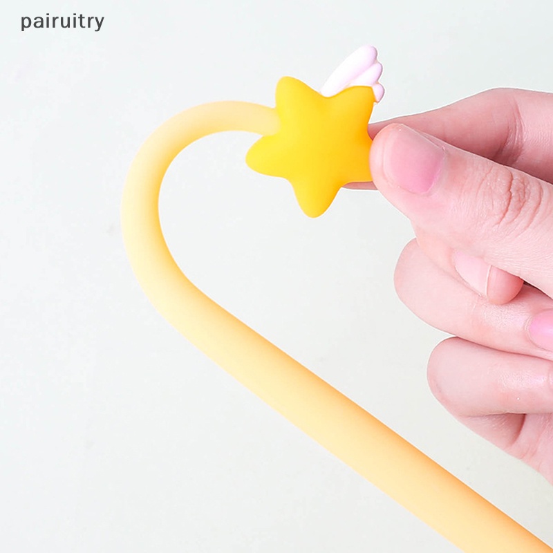 Prt 1PCS 0.5mm Indah Kartun Lucu Bintang Silikon Gel Pena Siswa Sig Kreatif Alat Tulis Perlengkapan Sekolah PRT
