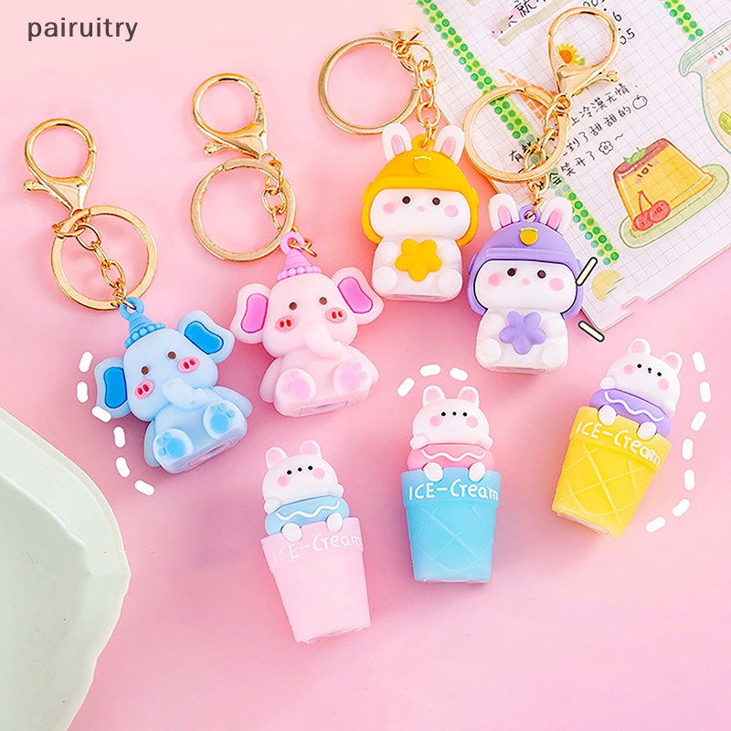 Prt Warna Random Kawaii Kartun Silikon Pengasah Pensil Untuk Anak Sekolah Hadiah Kado Pengasah Pensil Siswa Sekolah Alat Tulis PRT