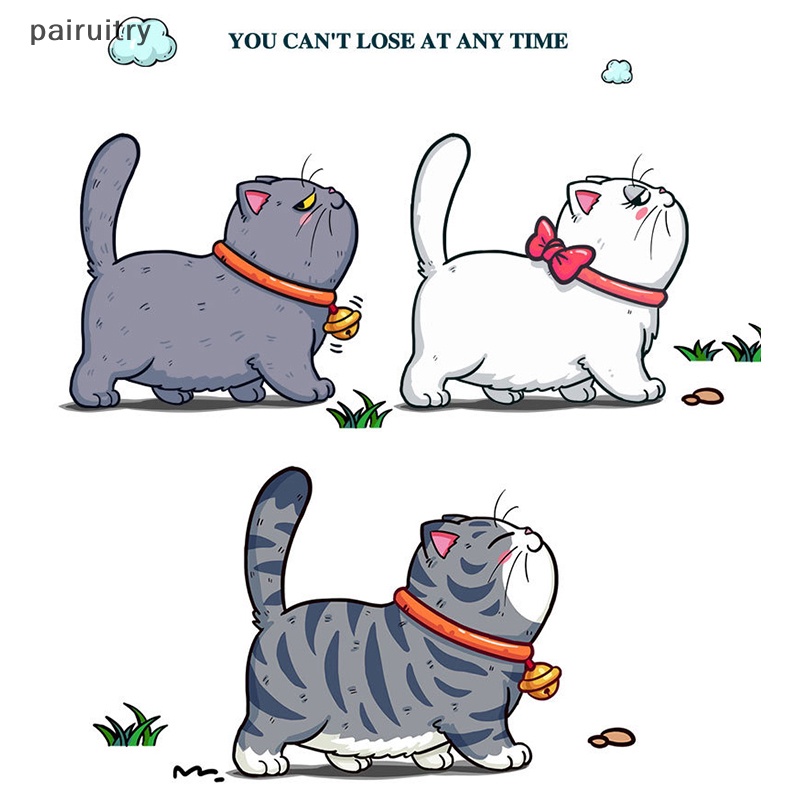 Prt 5Pcs /Set Climbing Cats Stiker Mobil Styling Hewan Lucu Tahan Air Stiker PRT