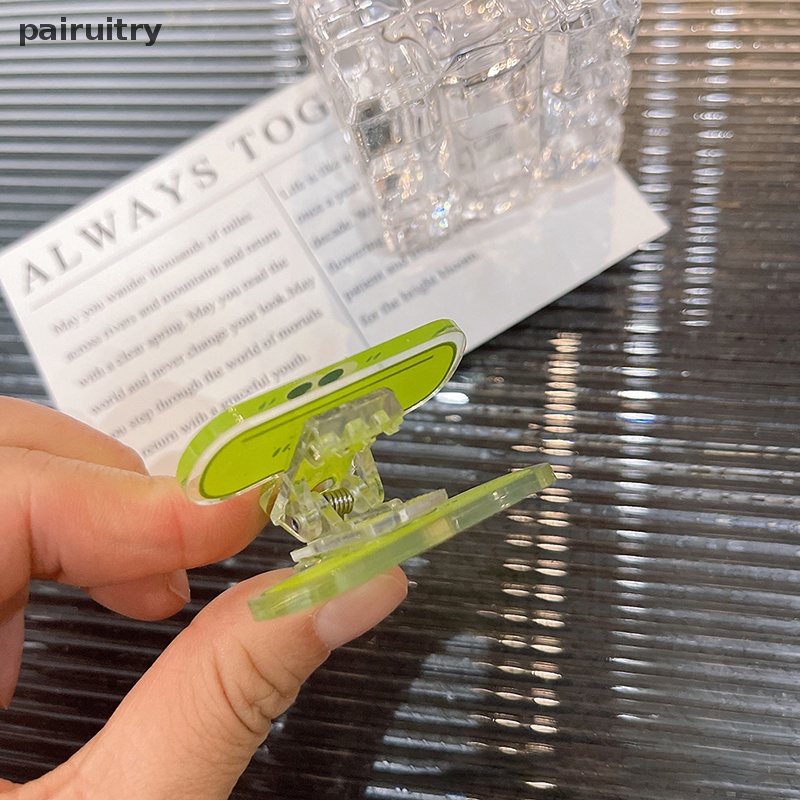 Prt Multicolor Cute Face Acrylic Binder Clip Planner Klip Penjepit Kertas Hias PRT