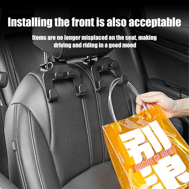 1pc Universal Car Seat Back Hook Headrest Gantungan Tas Kantong Pakaian Gantungan Kait Duarable Pengikat Klip Auto Interior Aksesoris