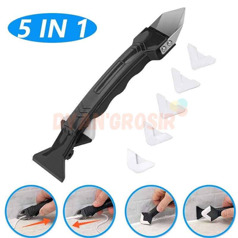 

E-TOOLS Pembersih Perapi Lem Silikon Sealant Tool Scraper 5in1 - WL106