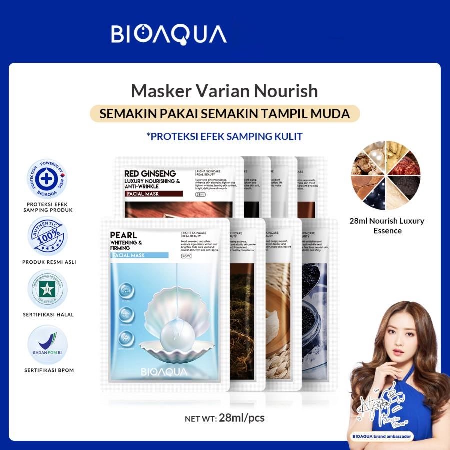 ★ BB ★ BIOAQUA Masker Wajah Nourish Sheet Mask Face Mask 28ml - Masker Muka - Facial Mask | BIO AQUA