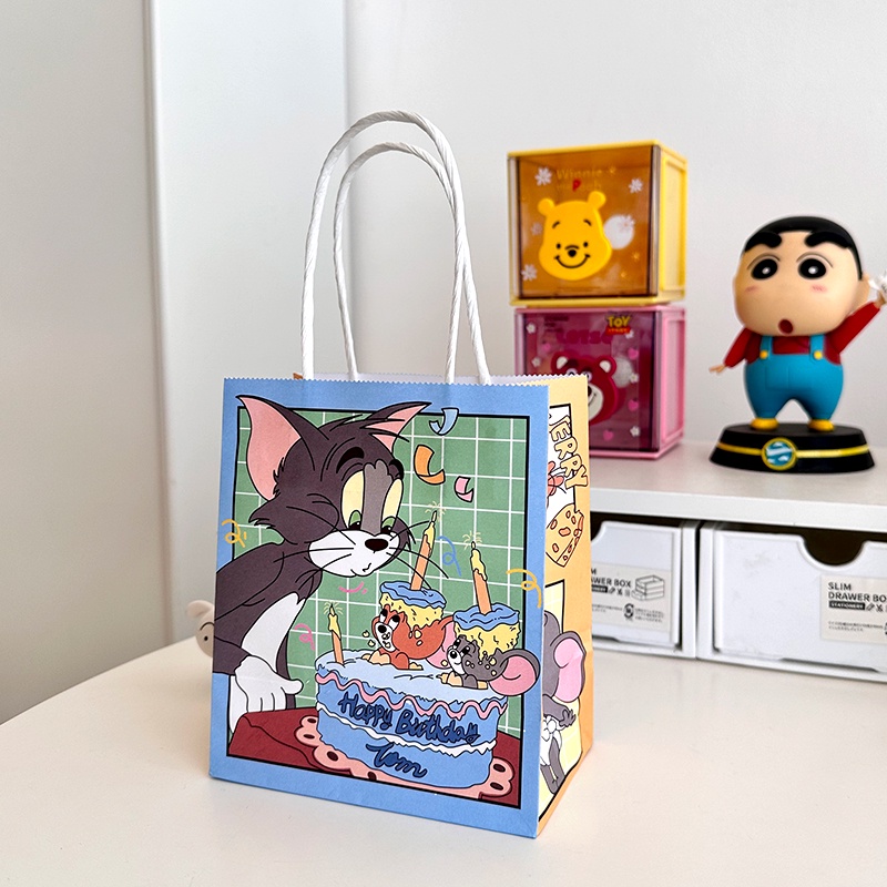 Ins Happy Birthday Cute Portable Paper Bag Ukuran Kecil Tas Hadiah Tas Kemasan Ukuran Mini