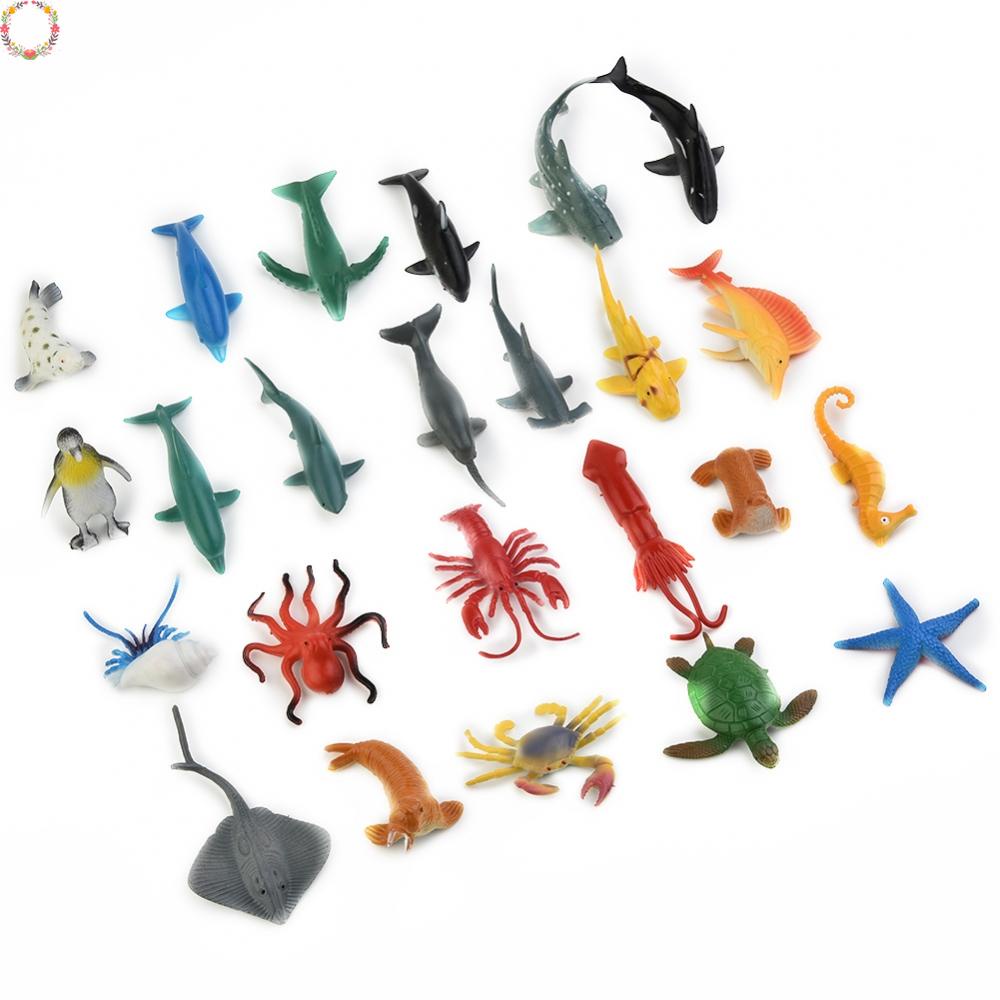 Hot Sale Ocean Sea Creatures Toys Turtle Lifelike Animals Figure Dekorasi Rumah 6cm 2.3 Inch 24Pcs /Set Model Hewan Laut