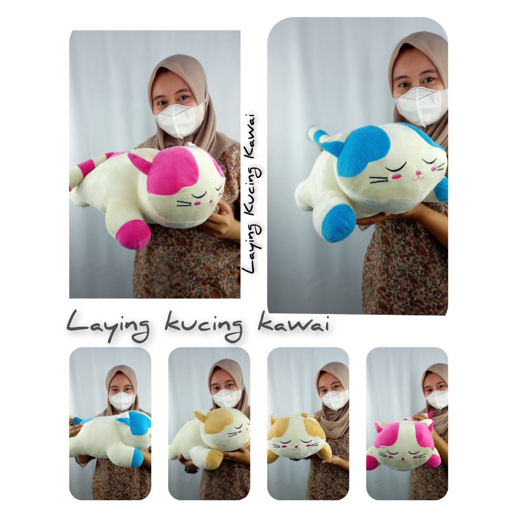 BONEKA  LAYING KUCING KAWAI