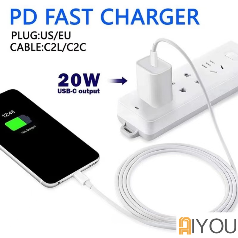 Untuk 20W USB-C Power Adapter Kompatibel Untuk 20W Fast Charger Untuk iphone iphone 14 Pro Max 13 13mini 8x XS 11 12