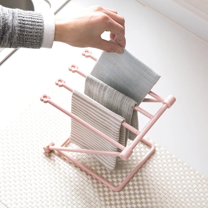 Rak Handuk Gantung Holder/Foldable Storage Rack Shelf /Cupboard Rak Kain Gantungan Perlengkapan Rumah Tangga