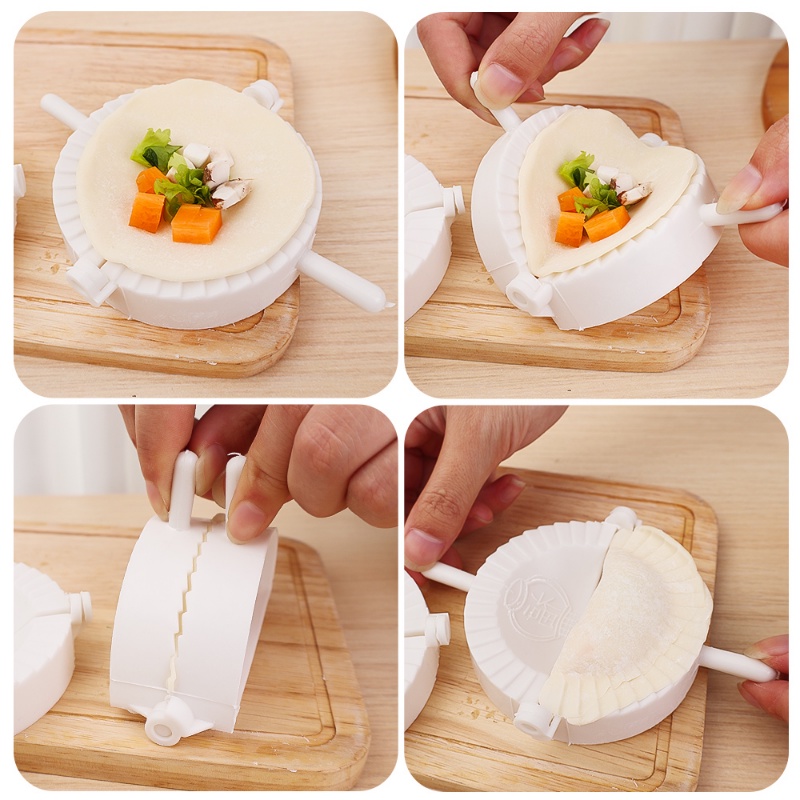 [Harga Grosir] [Fitur] Cetakan Dumpling Maker Plastik Adonan Tangan Press Dumpling Clip Chinese Food Jiaozi Alat Pembuat Dapur Gadget Yang Berguna