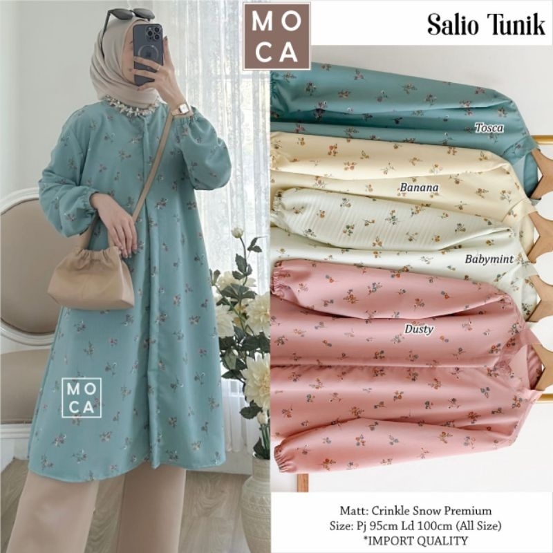 FLASY SALIO TUNIK ORI MOCA | Crinkle Motif Premium