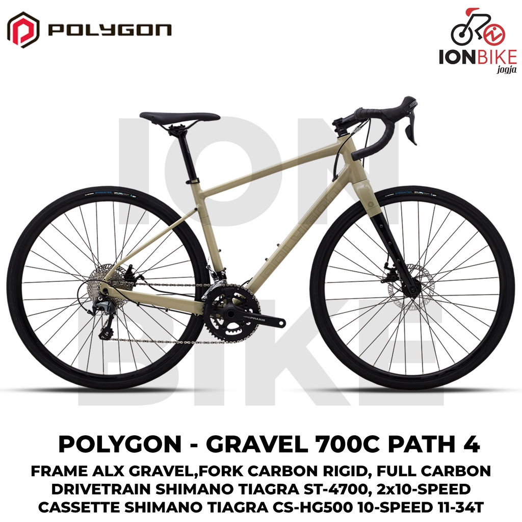 Sepeda Gravel Polygon Path X4 700c 700 Discbrake 2x10 Speed 2 x 10 Disc Brake Shimano Tiagra Murah A