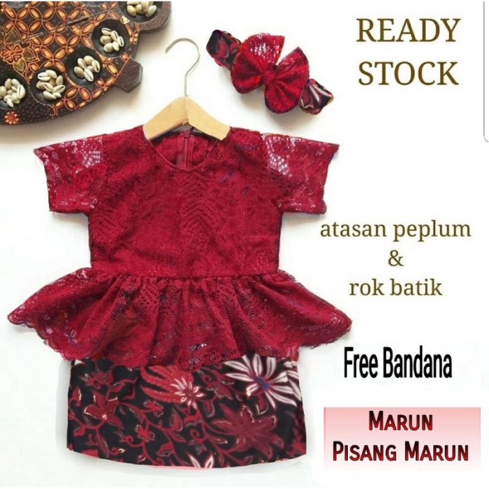 kebaya anak perempuan 0-6thn/kebaya wisuda anak TK/baju Kartini modern