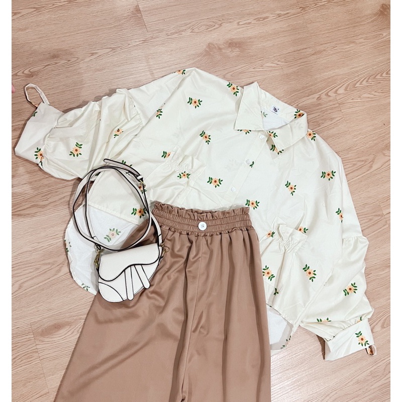 BEFAST - ZRD OOTD WANITA ONESET WITA / SETELAN SHAVA JISOO / ONESET Wanita Keluaran Terbaru / Fashion kekinian Remaja ABG Trendy / Set Atasan Kemeja Lengan Panjang+Celana Panjang / Outfit Daily Wanita Kerja Casual Trendy / Pakaian Formal Wanita