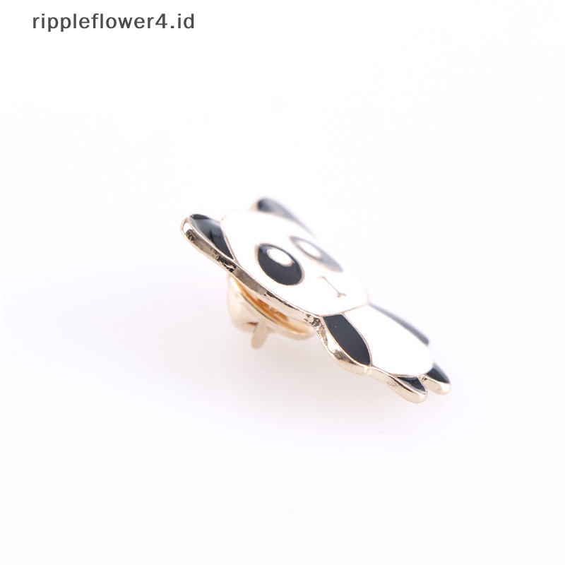 {rippleflower4.id} 1pc Kartun Lucu Enamel Pin Pinguin Panda Hewan Jaket Bros Badge~