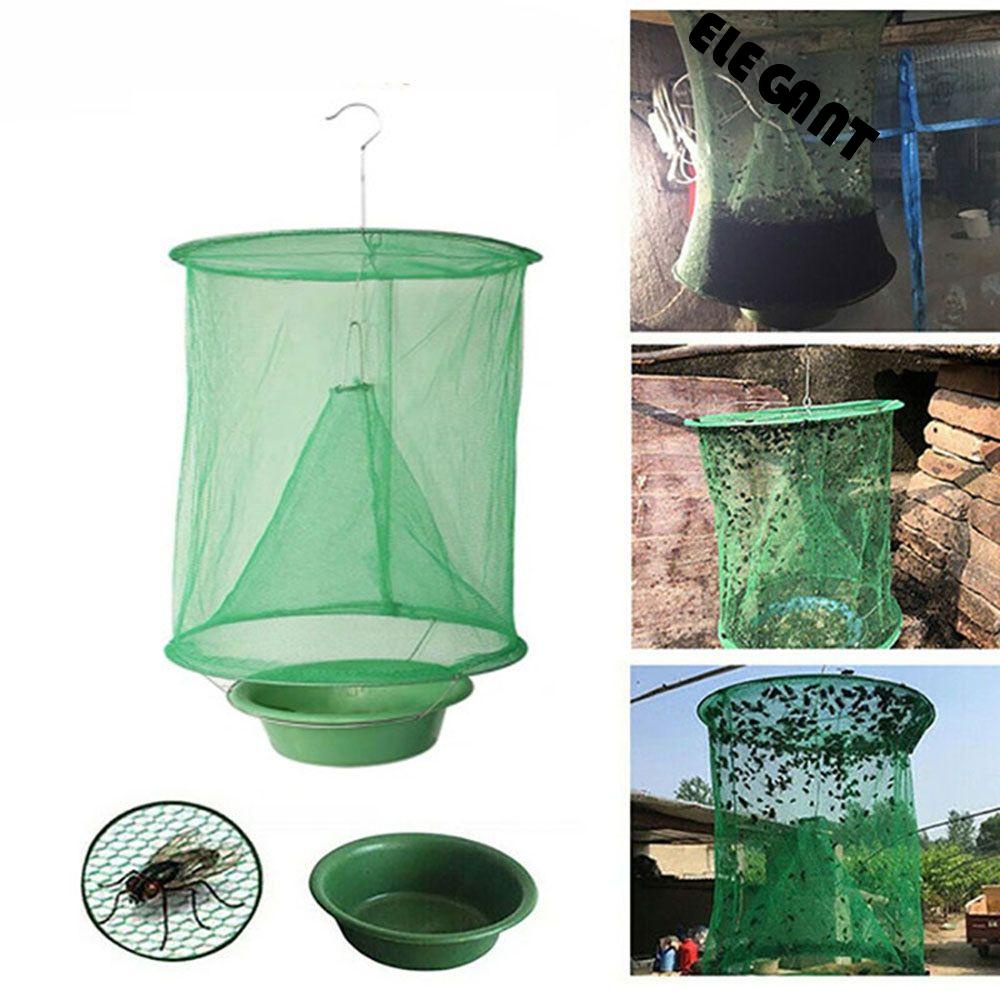 [Elegan] Fly Catcher Reusable Summer Garden Outdoor Ranch Farms Restoran Perangkap Lalat Kandang Net Killer Pest